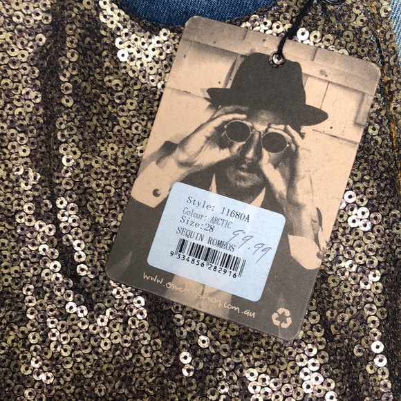 - One Teaspoon Sequin Romeos Shorts Denim - Picture 11 of 11